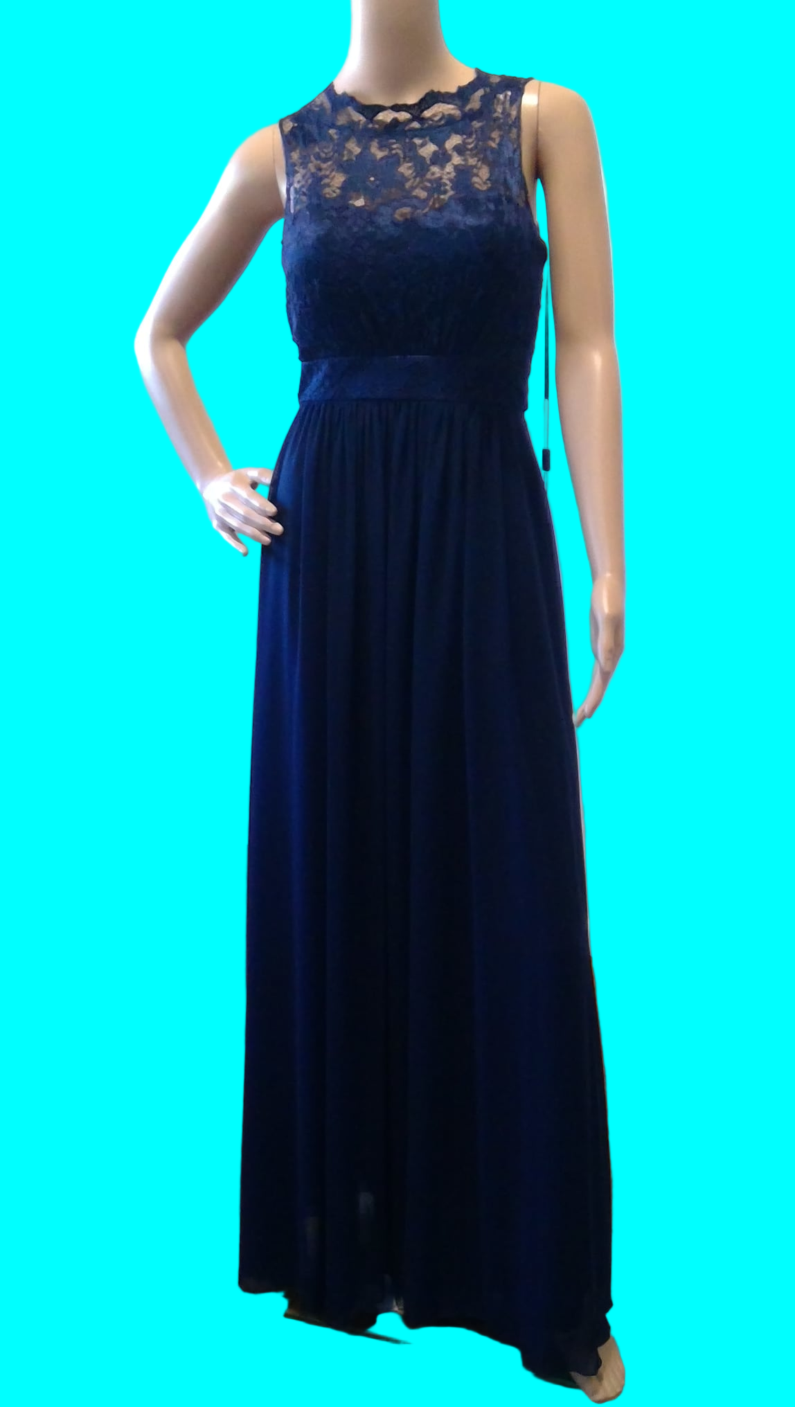 b Size 6 Navy A Line Dress