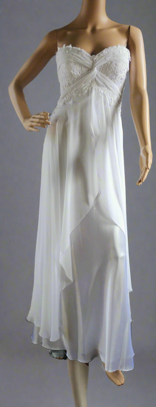 Size 8 White Sheath dress