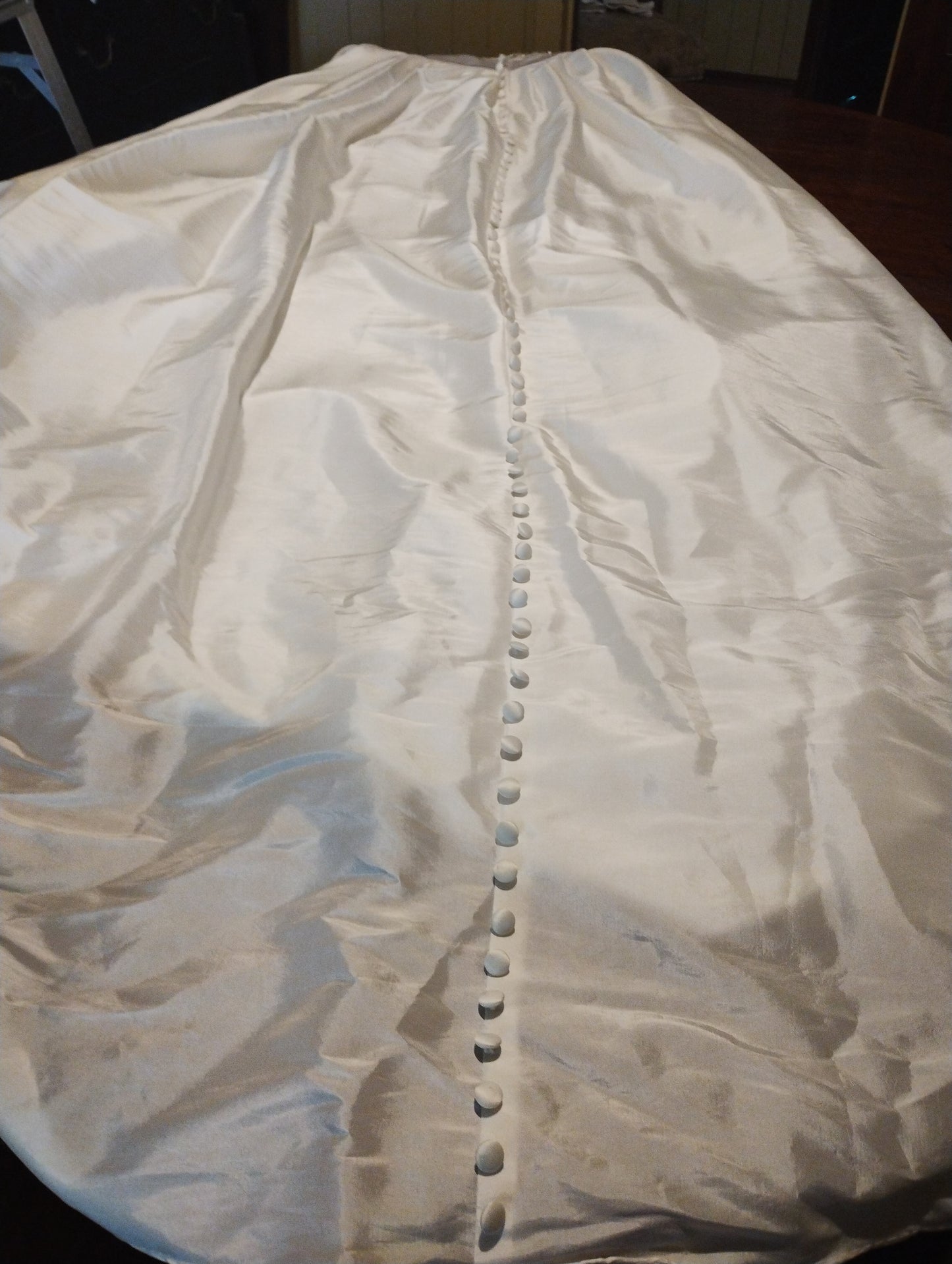 c Size 8 White Sheath full length dress with sequinned bodice