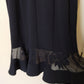 c Size 8 midnight blue princess line knee length. illusion v neck back and front.