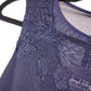 c Size 8 midnight blue princess line knee length. illusion v neck back and front.