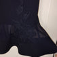 c Size 8 midnight blue princess line knee length. illusion v neck back and front.