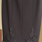 c Size 8 midnight blue princess line knee length. illusion v neck back and front.
