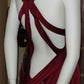 E Size 12 burgundy sleeveless gown