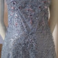 F size 16 blue sequinned full length dress