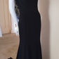 E Size 12 Classic long black dress with train