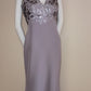 F Size 14 Dove Grey backless full length dress