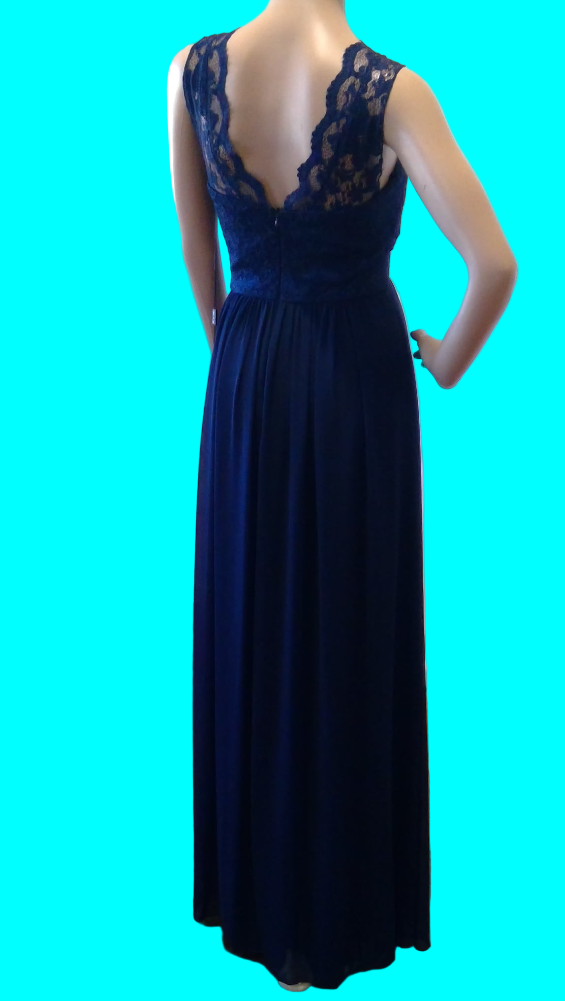 b Size 6 Navy A Line Dress