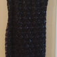 c Size 8 Navy sequinned straight to knee dress, V neck, sleeveless