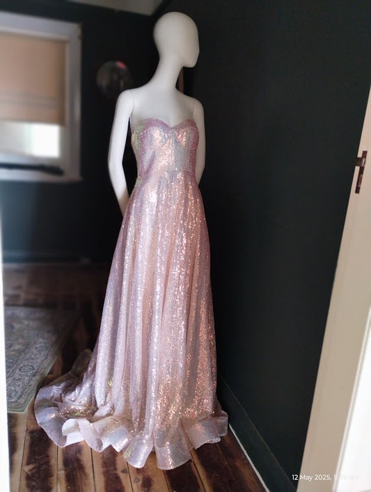 D size 10 Pink sequined sheath