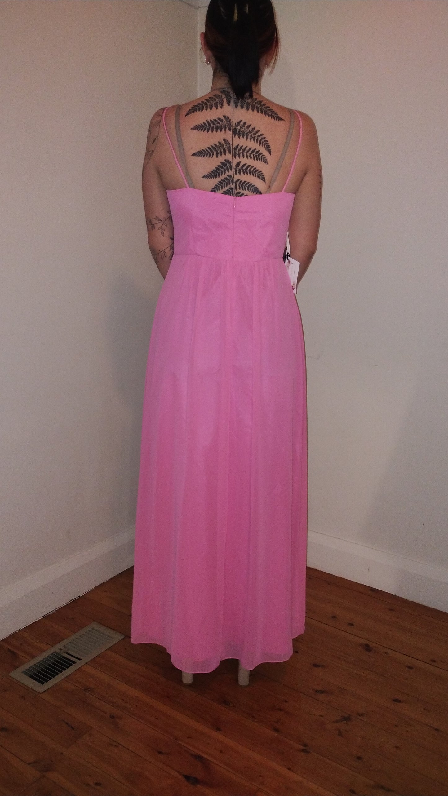 e size 12 Pink full length formal dress