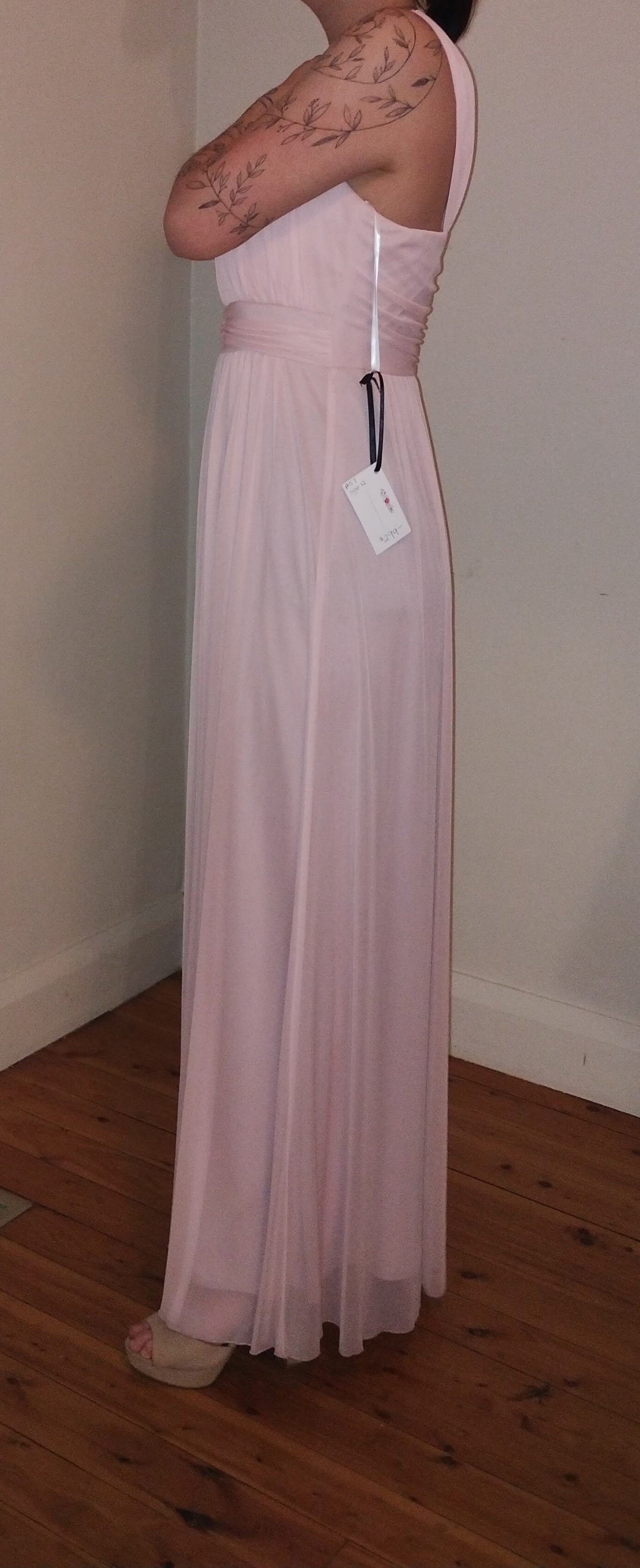 d size 10 Pale Pink classic long dress