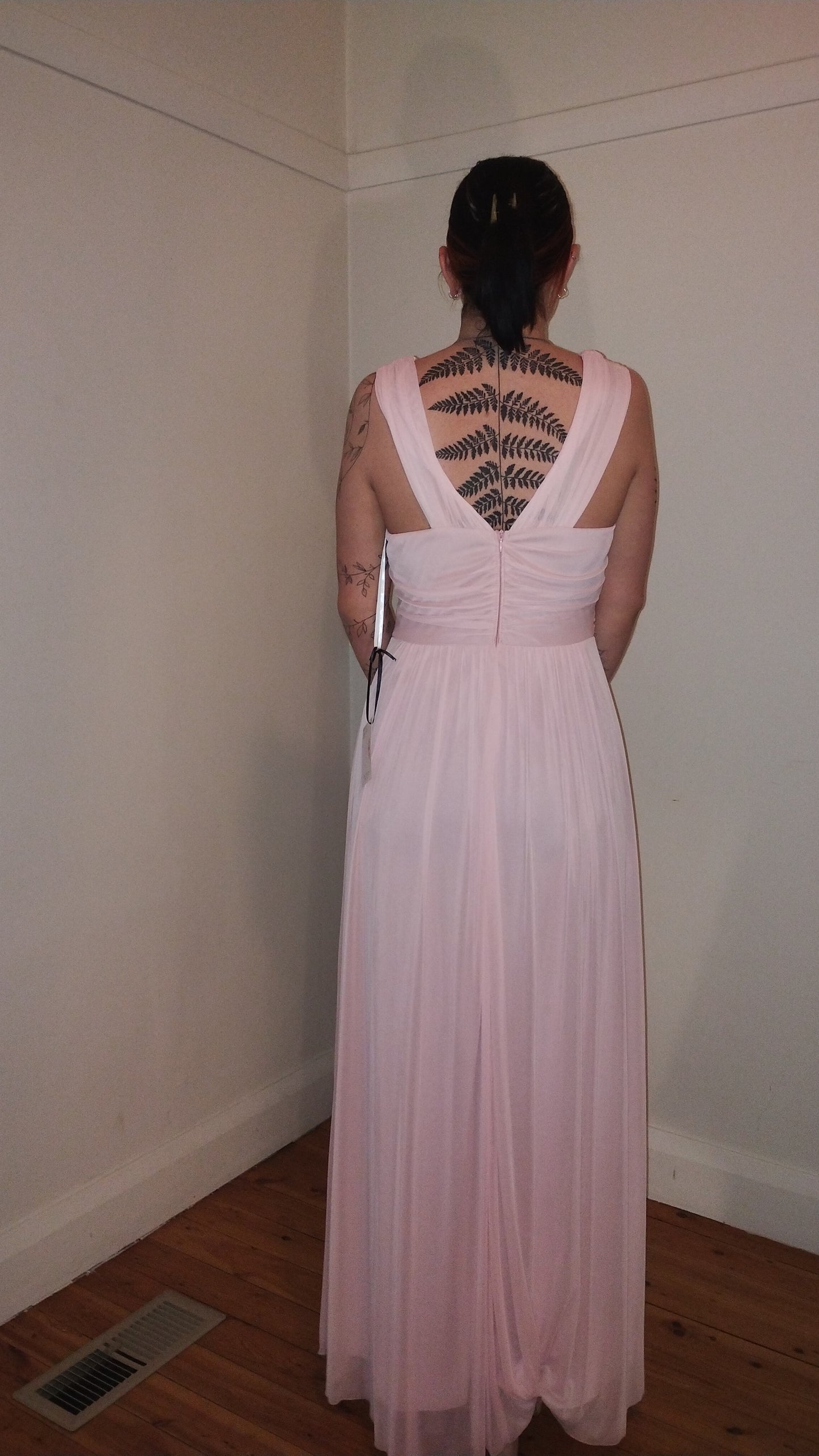 d size 10 Pale Pink classic long dress