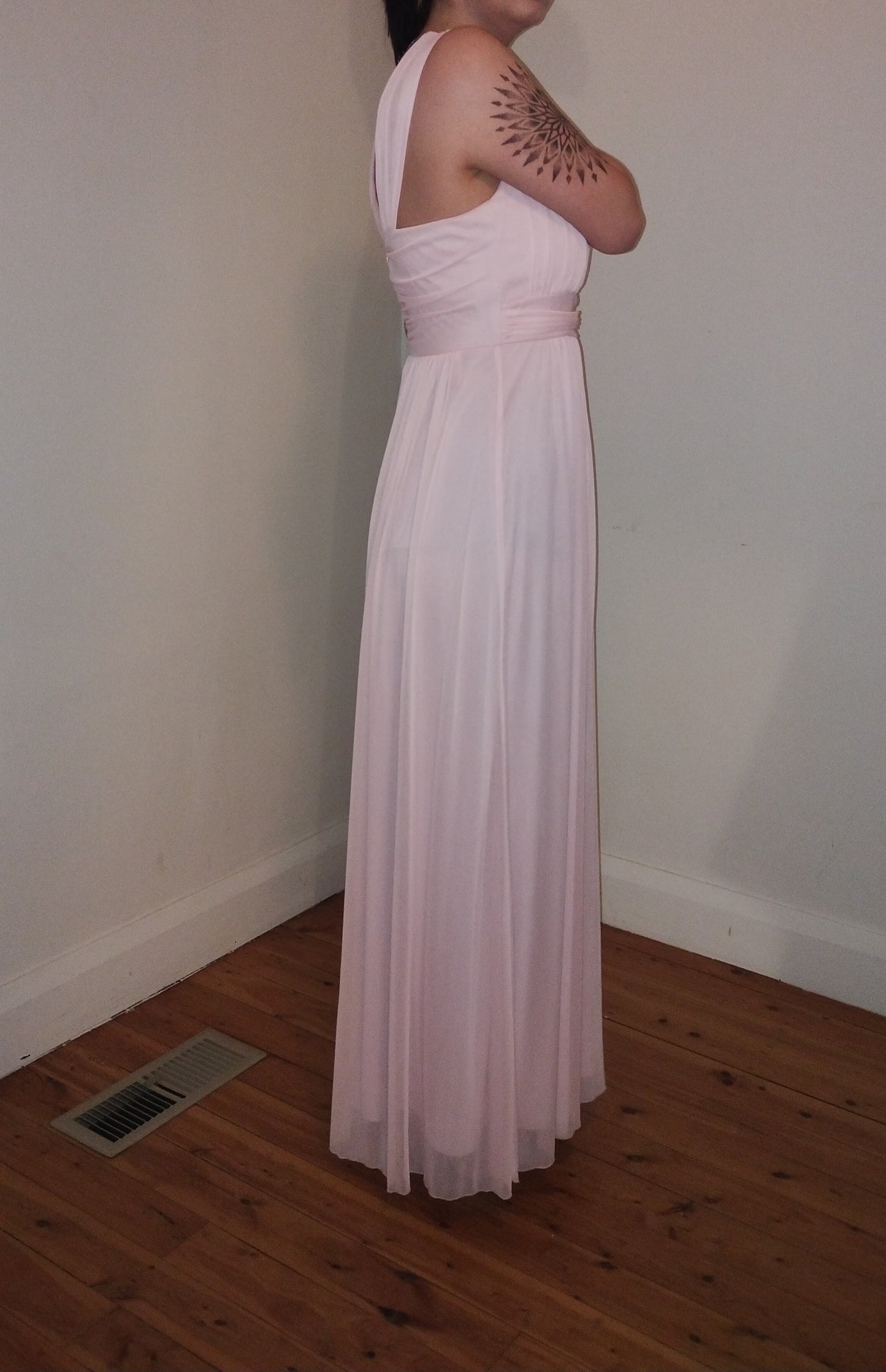 d size 10 Pale Pink classic long dress