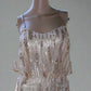 b Size 6 Gold sequinned A Line Dress