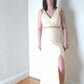 c  Size 8 Cream deep back dress