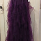 C size 8 full length purple layered tulle ruffle dress