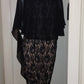 H Size 18  black lace kneelength dress