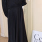 F Size 14 Black long sleeves full length dress