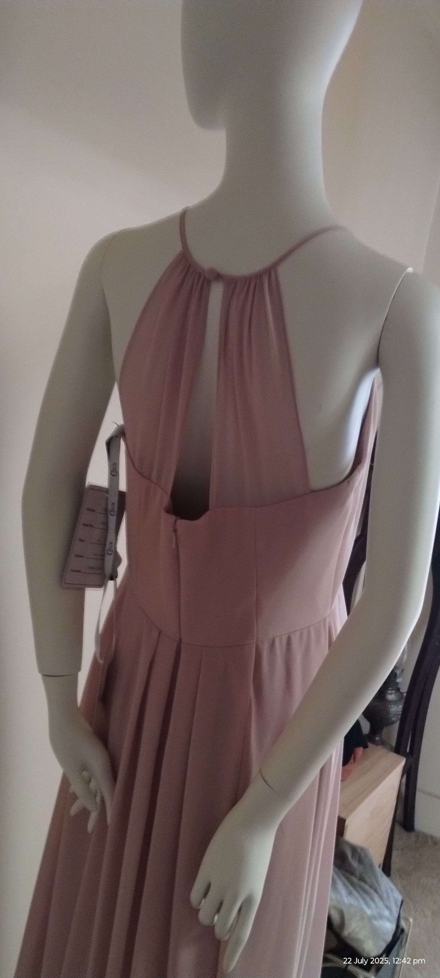 D size 10 frost pink long dress