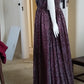 G Size 16 maroon sheen sweetheart neckline long dress