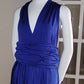 O one size fits all cobalt backless dress