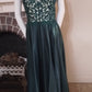 G Size 16 Green corset full length dress