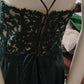 G Size 16 Green corset full length dress