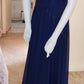F Size 14 Navy blue halterneck full length dress