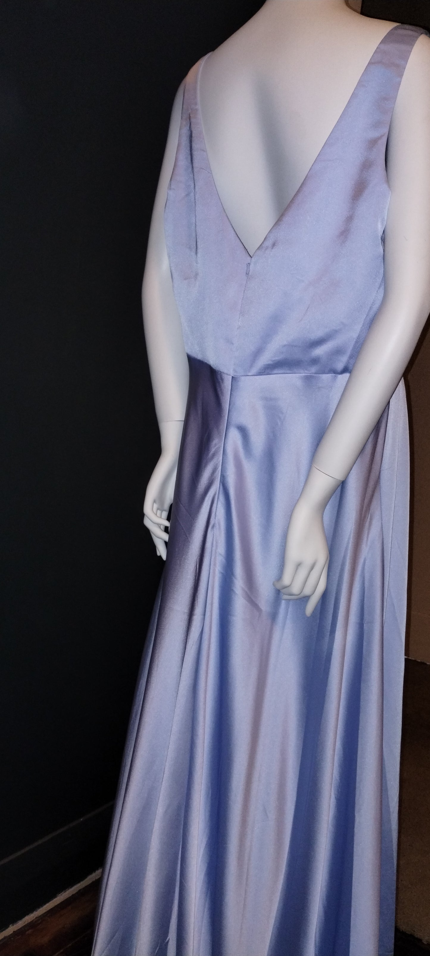 I Size 20 light blue satin long dress