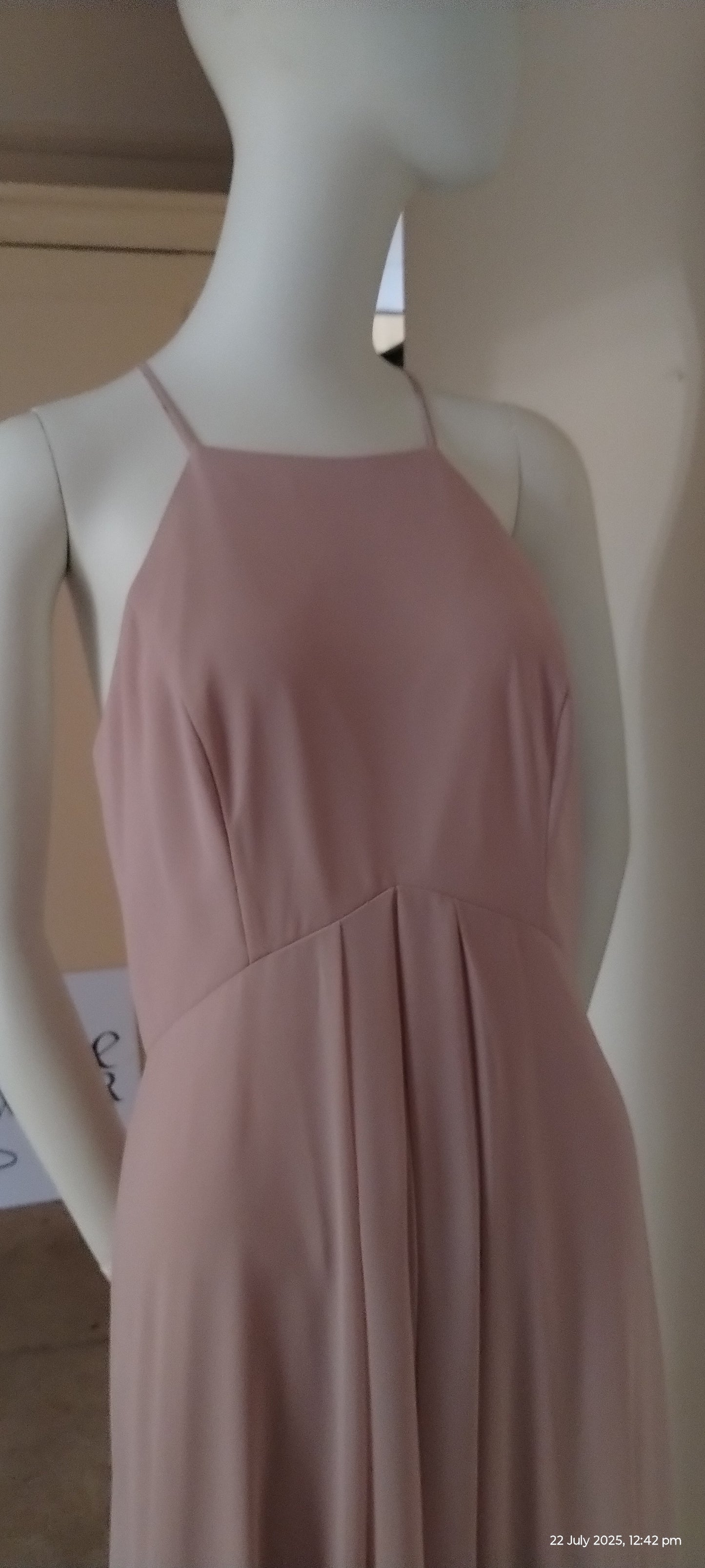 D size 10 frost pink long dress