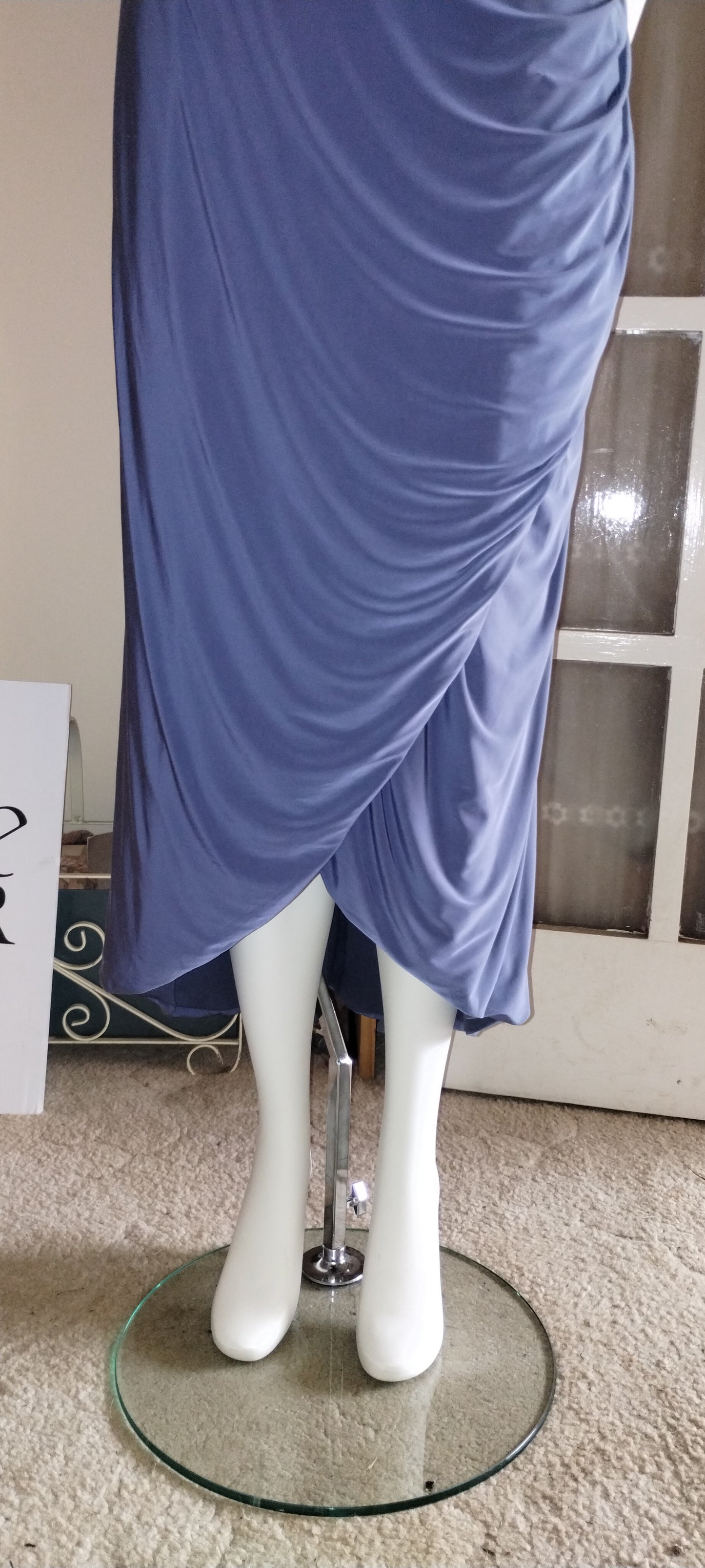 H Size 18 Slate blue crossover bodice dress