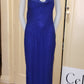 E Size 12 cobalt backless long dress