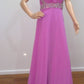 f size 14 Lilac full length dress with beaded waist and strap detail.