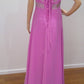 f size 14 Lilac full length dress with beaded waist and strap detail.