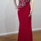 d size 10 Red beaded one shoulder dress