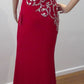 d size 10 Red beaded one shoulder dress