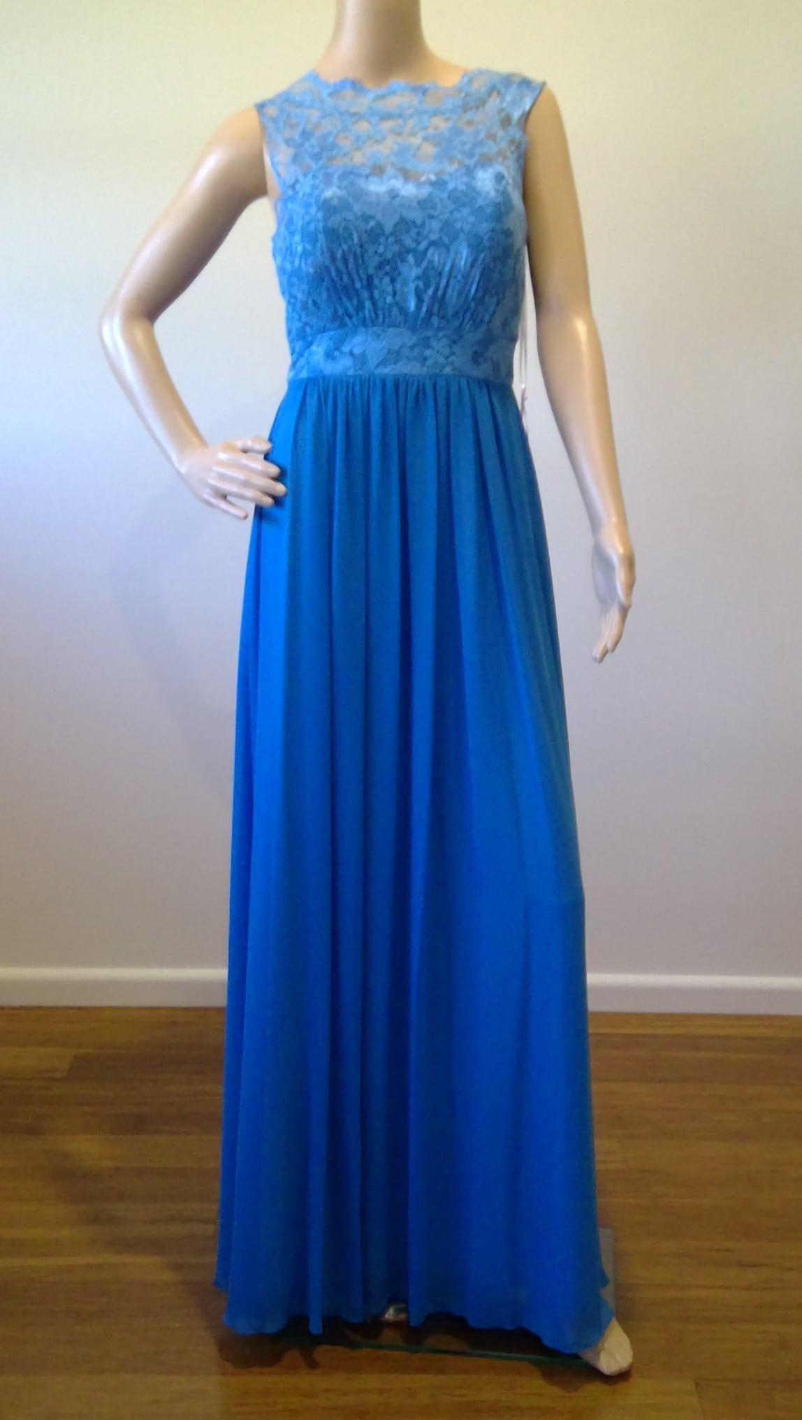 c Size 8 Mid Blue Illusion Dress