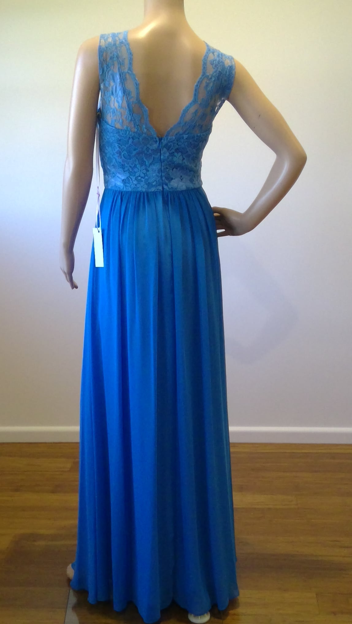 c Size 8 Mid Blue Illusion Dress