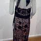 f Size 14 Blacklace over pink, halter neck, knee length skirt
