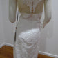 e Size12 White lace straight dress to knee