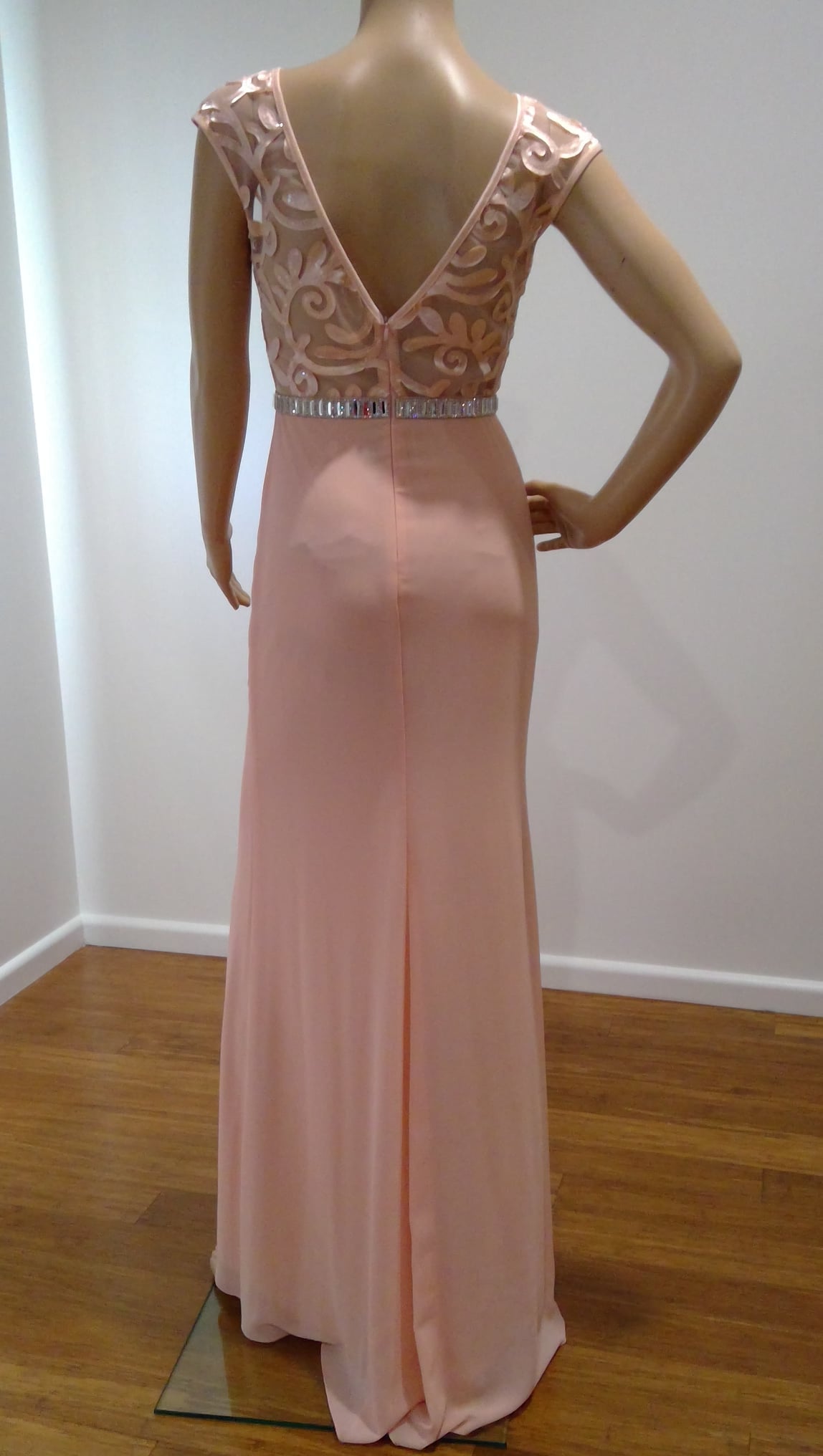 d size 10 apricot  lace dress