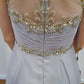 c size 8 Silver romantic beaded dress