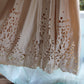 e Size 12 Gold Halter neck full skirt-detail, cutwork and beading