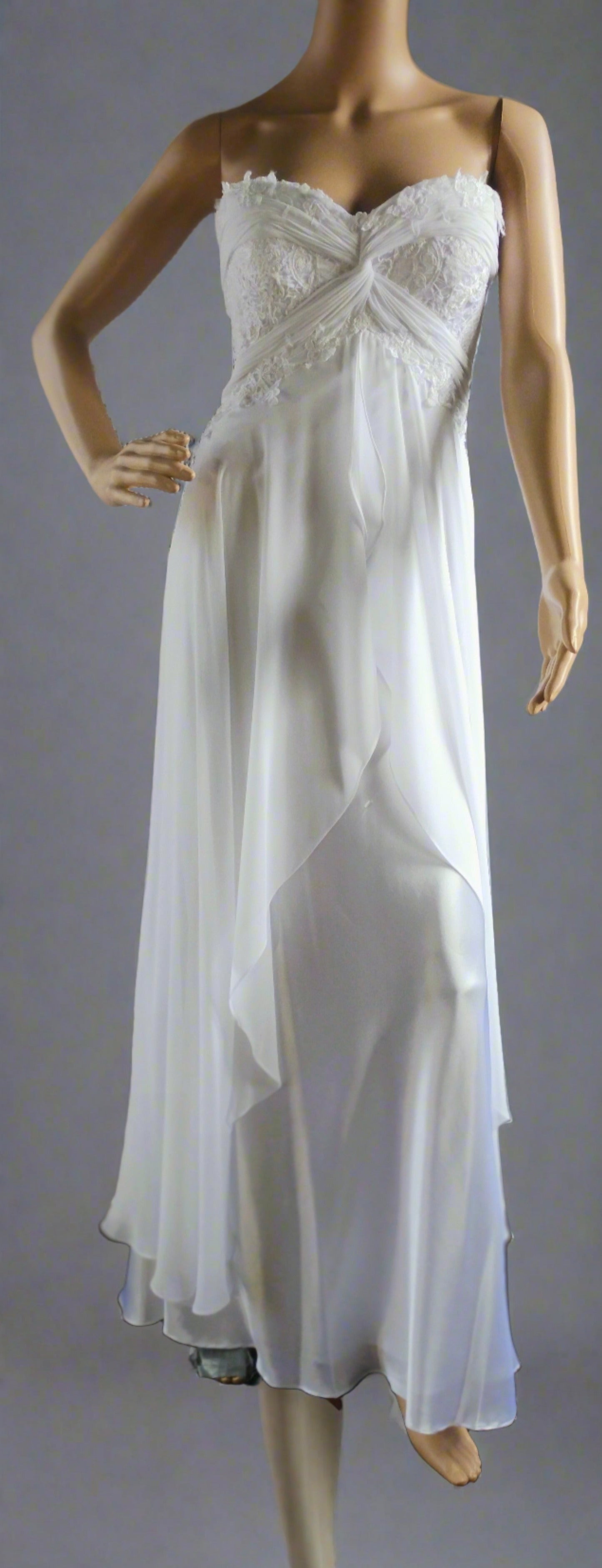  Size 8 White Sheath dress 