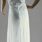 c Size 8 White crossover bodice empire line full length gown 