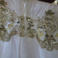 e Size 12 White sheath dress with beaded waist detail