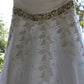 e Size 12 White sheath dress beaded waistband