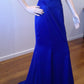 c Size 8 Blue beaded bodice sheath dress