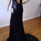 f Size 14 Black sequinned dress